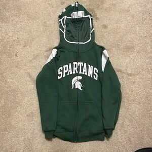 Michigan State Spartans Youth Full Zip-Up Hoodie Size Medium 10-12 Gen2 Brand
